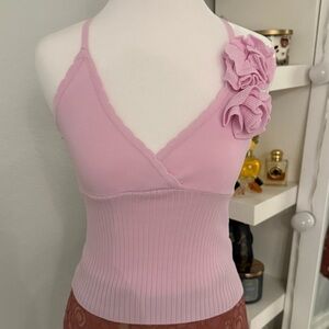 Forever 21 Light Pink Camisole with Floral Detail